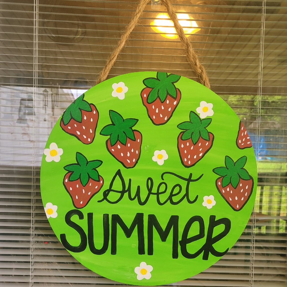 Sweet Summer Strawberry Sign
